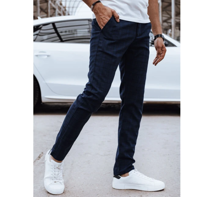 Pánské tmavě modré kalhoty pro volný čas FashionStreet UX4387