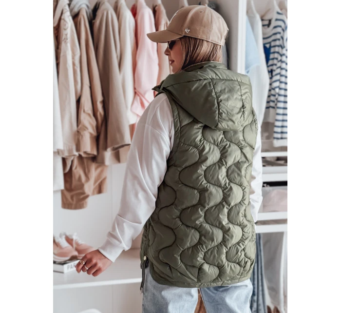 Dámská přechodná prošívaná vesta VESOLITA zelená FashionStreet TY4877