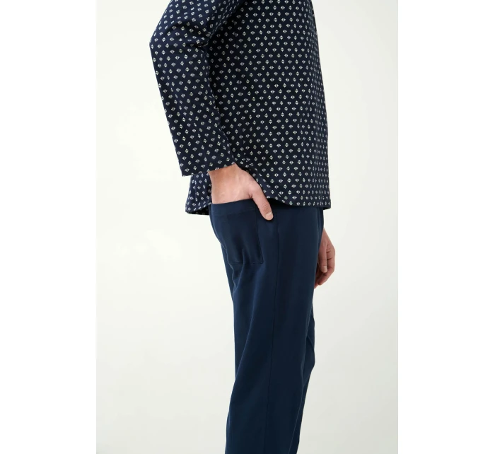 Vamp - Klasické pánské pyžamo s potiskem 21690 - Vamp Vamp - Klasické pánské pyžamo s potiskem 21690 - Vamp