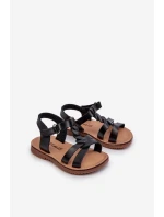 Dětské sandálky Se Zapínáním Na suchý zip Černé Sarniema Dětské sandálky Se Zapínáním Na suchý zip Černé Sarniema