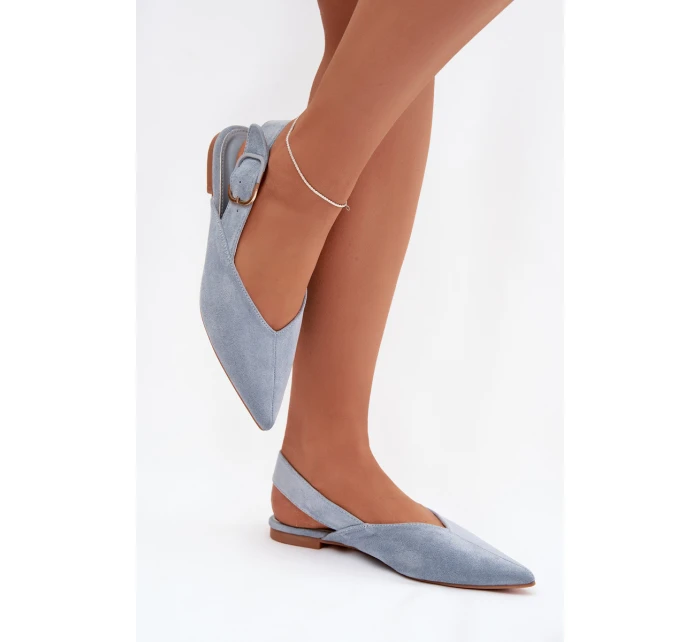 Dámské baleríny S přezkou Modré model 21834818 - Boto Dámské baleríny S přezkou Modré model 21834818 - Boto