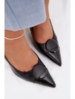 Dámské sandály na podpatku s ozdobným detailem Černé model 22027906 - Boto Dámské sandály na podpatku s ozdobným detailem Černé model 22027906 - Boto