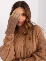 Rękawiczki AT RK model 19328268 ciemny bezowy - FPrice Rękawiczki AT RK model 19328268 ciemny bezowy - FPrice