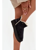 Dámské sněhule Wrangler na platformě – černé