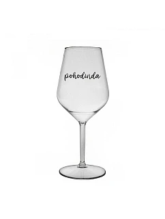 POHODINDA - čirá nerozbitná sklenice na víno 470 ml