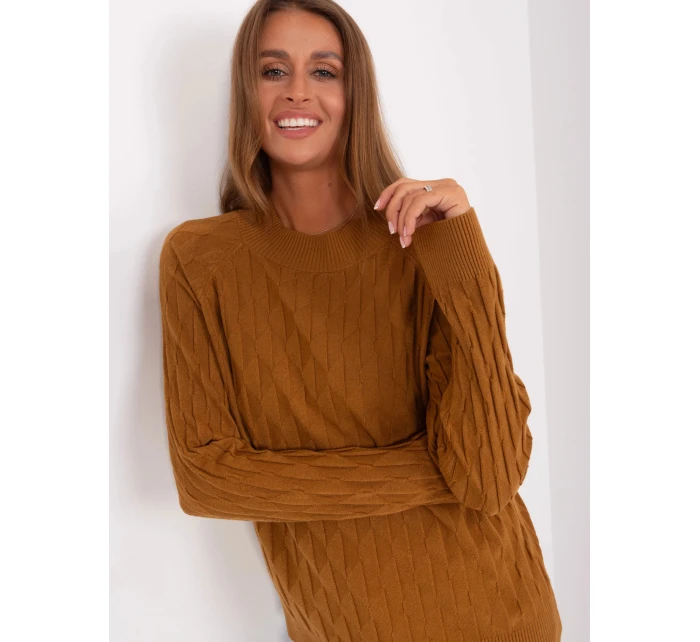 Dámský svetr AT SW 2326.37X Světle hnědá - FPrice