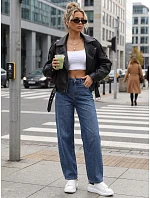 Jeansy damskie fit  niebieskie model 22324256 - FashionStreet
