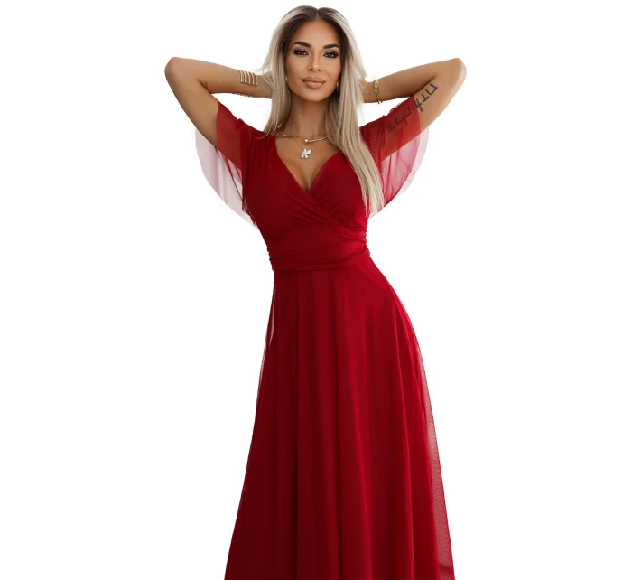 sukienka z dekoltem i krótkim  model 20588350 - numoco basic