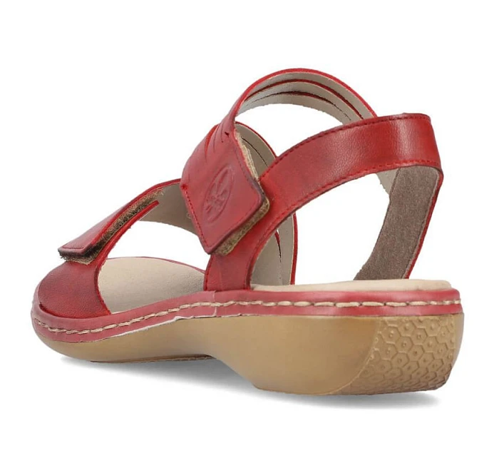 Kožené pohodlné sandály W model 22119032 red - Rieker