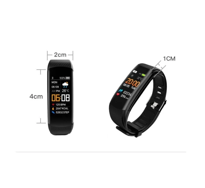 GIEWONT Black and Purple 2 Strap Smartwatch GW200-3