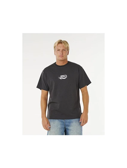 Pánské tričko RIP CURL Medina Inner Vision Spray Tee, černé Pánské tričko RIP CURL Medina Inner Vision Spray Tee, černé