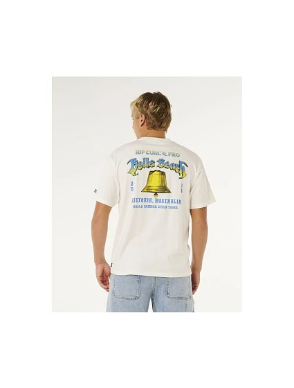 Koszulka męska model 22245275 Pro 26 Bell Logo Tee biała - Rip Curl Koszulka męska model 22245275 Pro 26 Bell Logo Tee biała - Rip Curl
