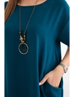 Šaty s kapsami a přívěskem námořní Šaty s kapsami a přívěskem námořní