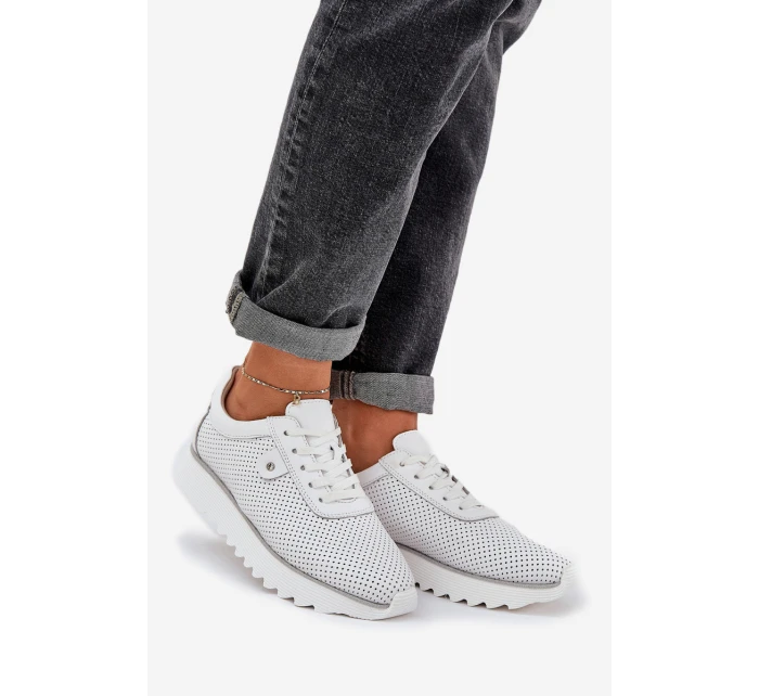 Kožené Sportovní Boty Na Platformě S D&A Bílé model 21686182 - S.Barski