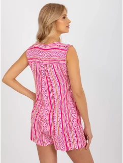 Halenka D73771R11115A bílá a růžová