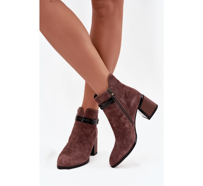 Boty na podpatku model 220198 Step in style Boty na podpatku model 220198 Step in style