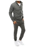 Pánská antracitová tepláková souprava FashionStreet AX0230 Pánská antracitová tepláková souprava FashionStreet AX0230