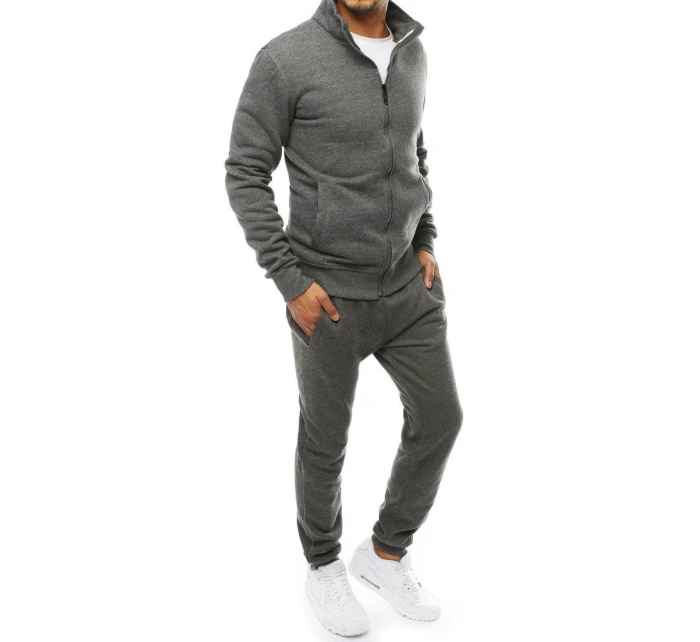 Pánská antracitová tepláková souprava FashionStreet AX0230 Pánská antracitová tepláková souprava FashionStreet AX0230