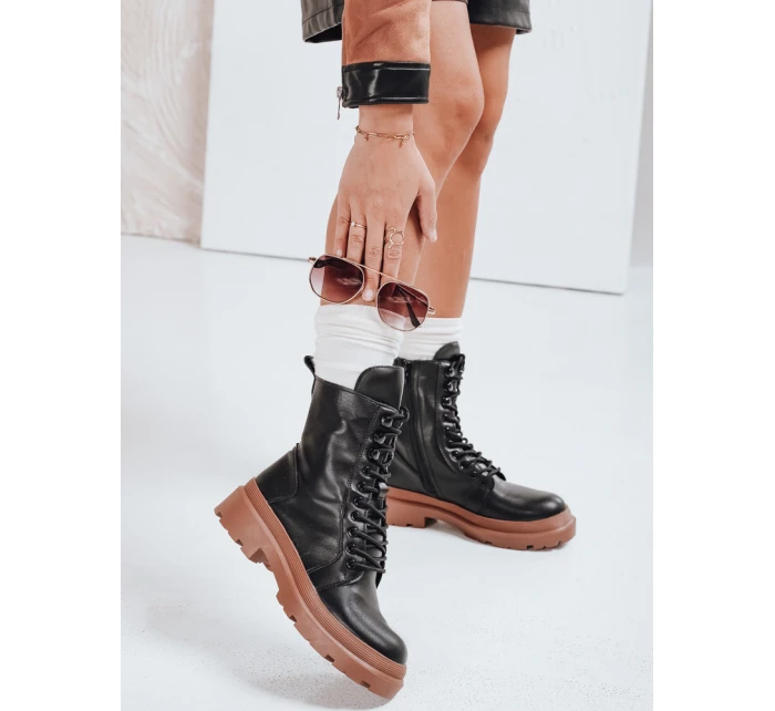 Dámské vázané boty HARDSTEP černé FashionStreet ZY0531