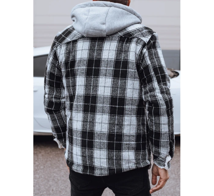 Pánská zateplená bunda s kapucí černá FashionStreet TX4956