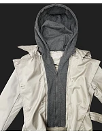 Klasický trenčkot s odnímatelnou kapucí Goodlookin light beige (T2-2252#-12) Klasický trenčkot s odnímatelnou kapucí Goodlookin light beige (T2-2252#-12)