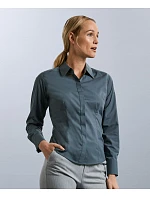 Russell Athletic 924F Popelínová halenka s dlouhým rukávem 11.924F black Russell Athletic 924F Popelínová halenka s dlouhým rukávem 11.924F black