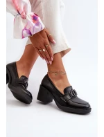 Dámské lodičky na podpatku s ozdobou černé model 21655254 - Boto Dámské lodičky na podpatku s ozdobou černé model 21655254 - Boto