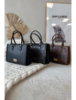 Lakovaná kabelka s vyraženým vzorem NOBO BAG6150-M20 Černá