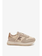 Kožené Semišové Dámské Tenisky Na Platformě  Béžové model 22073057 - VINCEZA