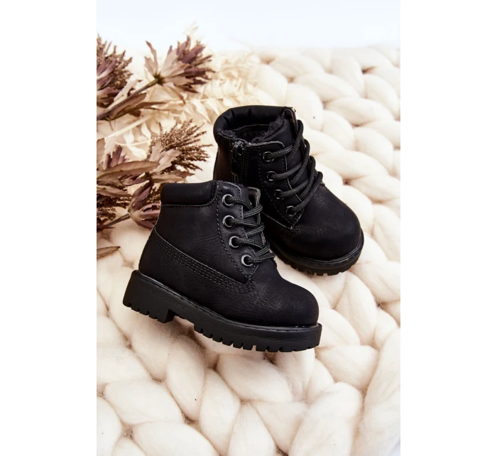 černé teplé Dětské boty model 21506652 - Boto