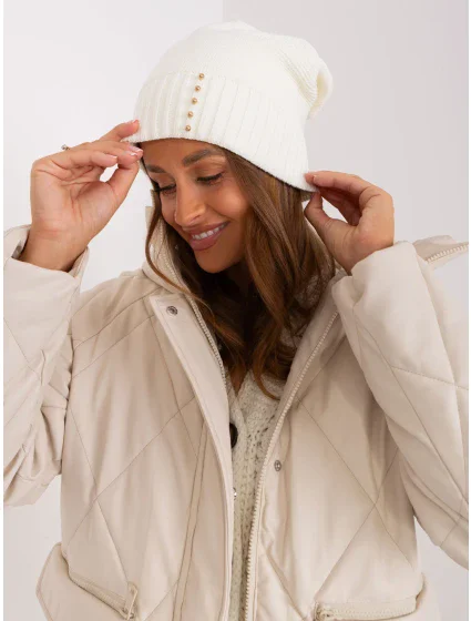 Czapka JK CZ 13 model 18975346 ecru - FPrice