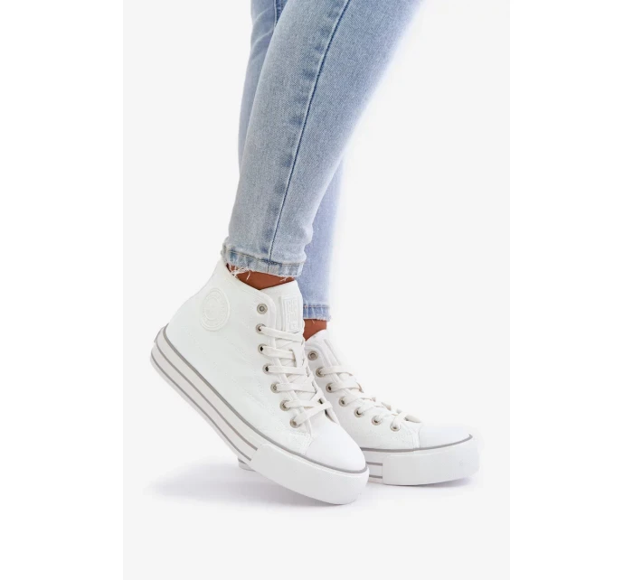 Zateplené Dámské Tenisky Na Platformě Bílé