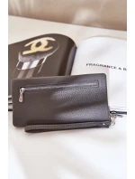 Velká Dámská Peněženka S Ražbou Eko Kůže Šedá Martiel