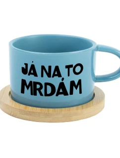 JÁ NA TO MRDÁM - modrý hrníček makronka 200 ml