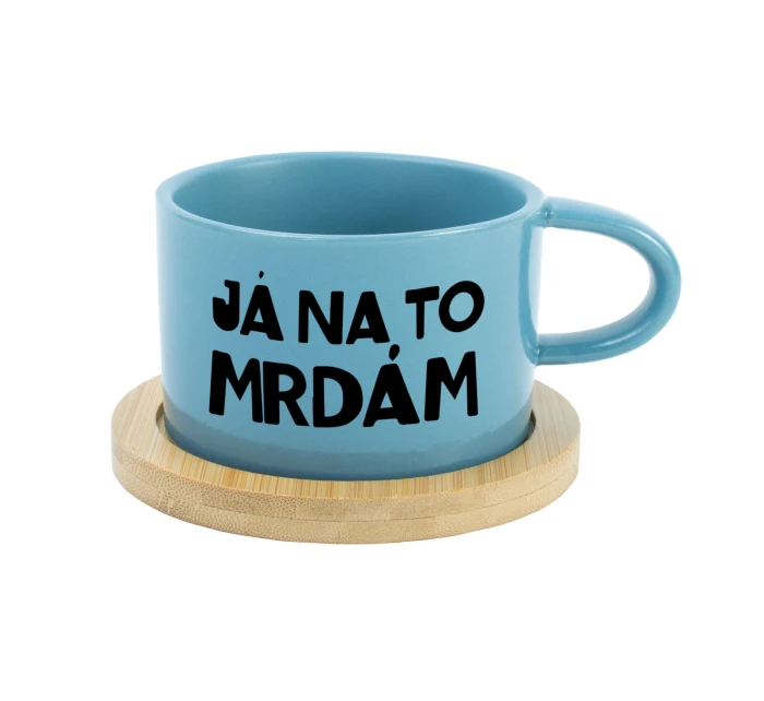 JÁ NA TO MRDÁM - modrý hrníček makronka 200 ml JÁ NA TO MRDÁM - modrý hrníček makronka 200 ml