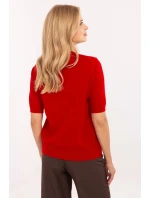 Svetr s krátkým rukávem model 216858 Factory Price Svetr s krátkým rukávem model 216858 Factory Price