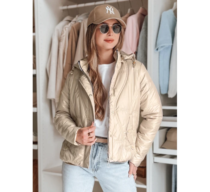 Dámská přechodná prošívaná bunda MARISSIA béžová FashionStreet TY4851