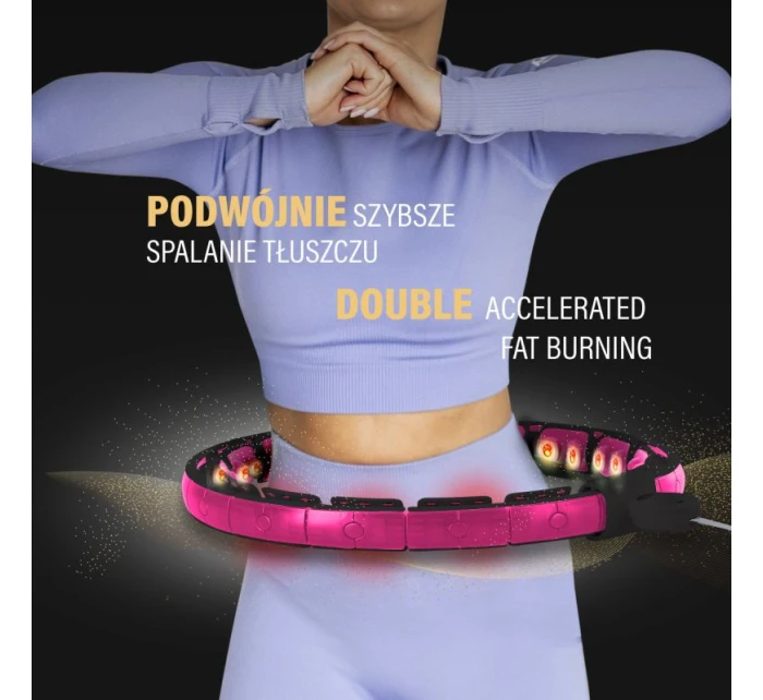 HHM16 HULA HOP ČERNÁ/RŮŽOVÁ S MAGNETY A ZÁVAŽÍM + POČÍTADLO HMS HHM16 HULA HOP ČERNÁ/RŮŽOVÁ S MAGNETY A ZÁVAŽÍM + POČÍTADLO HMS