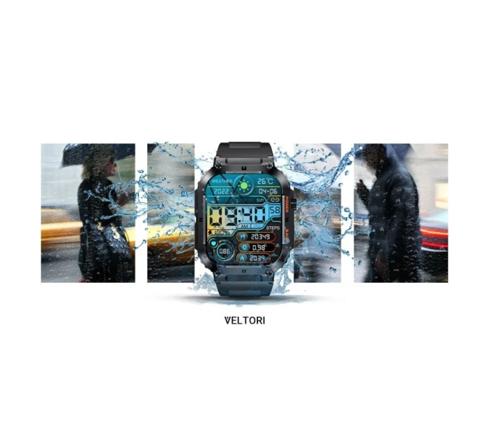 Černý silikonový řemínek model 21805561 - VELTORI