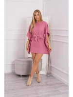 Oversize netopýří šaty tmavě růžové