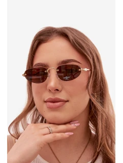 Dámské sluneční brýle tmavě hnědé