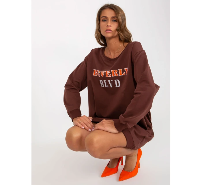 Mikina VI BL 3075.64P tmavě hnědá