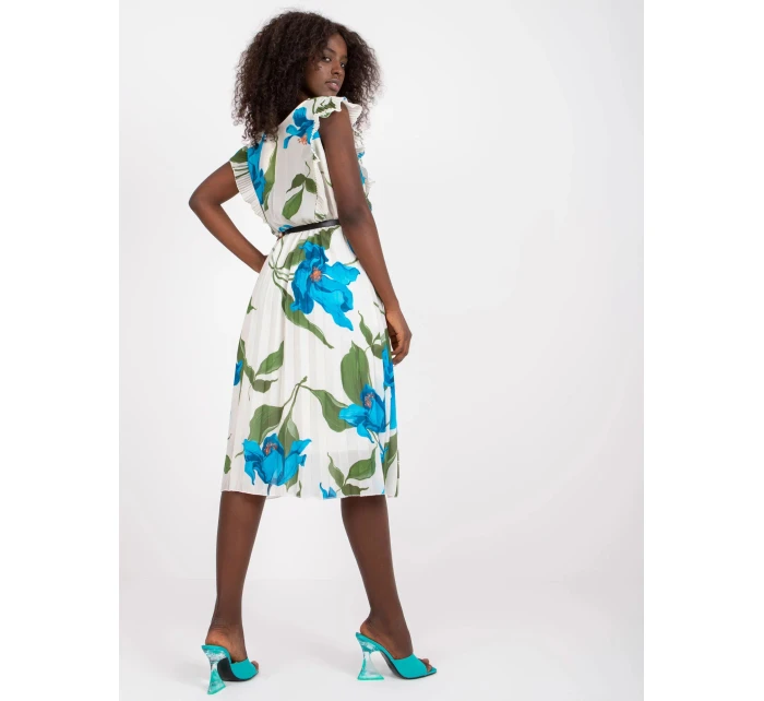 Dámské šaty DHJ SK N13198 2.64P modro-bílé - FPrice Dámské šaty DHJ SK N13198 2.64P modro-bílé - FPrice