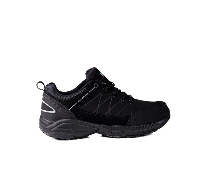 Exkluzívní černé  trekingové boty dámské bez podpatku