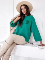 Dámský oversize svetr GAIA zelený Dstreet model 21970655 - FashionStreet