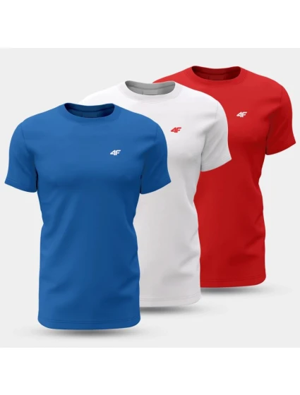 Pánské tričko (SET 3 triček) 4F 4FWSS25TTSHM3097-90S pánské Pánské tričko (SET 3 triček) 4F 4FWSS25TTSHM3097-90S pánské