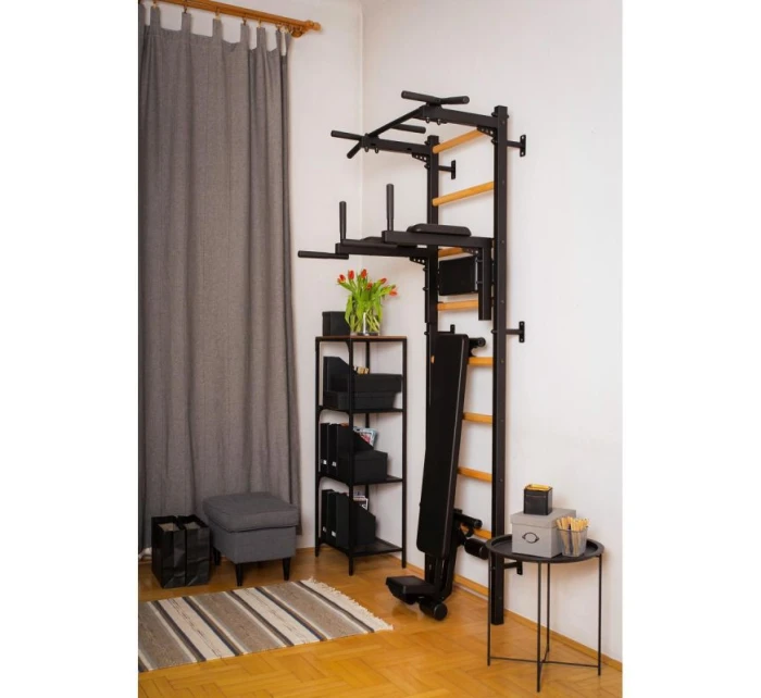 GYMNASTICKÝ ŽEBŘÍK SE CVIČEBNÍ TYČÍ, ZÁBRADLÍM A LAVIČKOU 723B