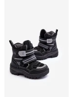 Dětské zateplené sněhule s černé Big model 21637277 - Big Star Shoes Dětské zateplené sněhule s černé Big model 21637277 - Big Star Shoes