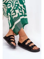 Dámské Pantofle S Pásky A Přezkami Černé model 21687468 - Boto Dámské Pantofle S Pásky A Přezkami Černé model 21687468 - Boto