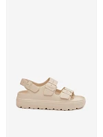 Dámské pěnové sandály na platformě Big Star model 22100692 světle béžové - Big Star Shoes